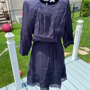 Beautifully braided detail Maje dress in Navy Blue Size 3 (Maje) EUC